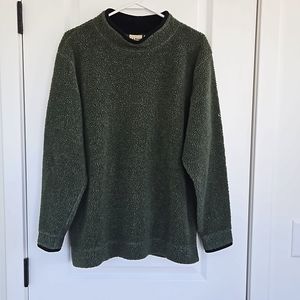 LLBean Mock Turtleneck Fleece Shirt, Large